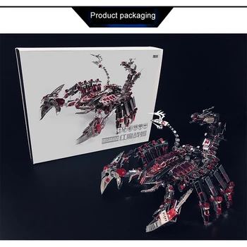 2018 Microworld Sarkano velnu scorpion modelis DIY lāzera griešana Jigsaw puzzle Dzīvnieku Robots modeli 3D metāla Puzzle Rotaļlietas pieaugušo Dāvanu 1