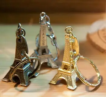 Modes Klasisks franču Francija Suvenīru Parīzes Eifeļa Tornis 3D Modeli Keychain Retro Mini Metāla Parīzes Keyring Key Chain Gredzenu SL6071