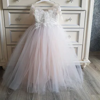 2020 bērniem, mežģīnes puķu meitene kleitas, lai kāzas puses vestidos daminha meitenes princese kleita pirmās komūnijas kleitas meitenēm pirkt \ Kāzu Kleita ~ www.xenydancestudio.lv 11