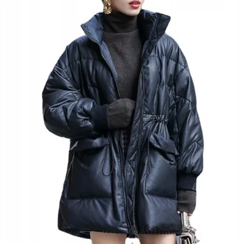 Pu ādas jaka sievietēm ir 2021. jaunā pavasara rudens modes jaka sieviešu mētelis mīksti mākslīgās ādas sieviešu vējjaka outwear topsr1637 pirkt \ Jakas & Mēteļi ~ www.xenydancestudio.lv 11