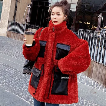 Tops zīmolu augstas klases jaunā stila sieviešu modes faux fur coat s54 augstas kvalitātes pirkt \ Jakas & Mēteļi ~ www.xenydancestudio.lv 11