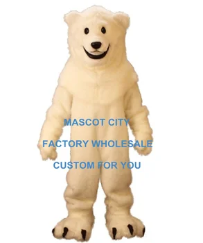 Deluxe Plīša Talismans Baltais leduslācis Talismans Kostīmu Pieaugušo Izmērs Dzīvnieku Tēmu mascotte Mascota Apģērbs Atbilstu Masku SW1090 1