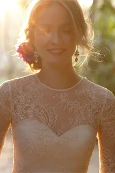 Vīna sarkanā 2019 sirēna līgavas kleitas ar mežģīņu īsās piedurknes elastīga satīna istabene goda tērpi pie pleca līgavas kleita pirkt \ Kāzu Kleita ~ www.xenydancestudio.lv 11
