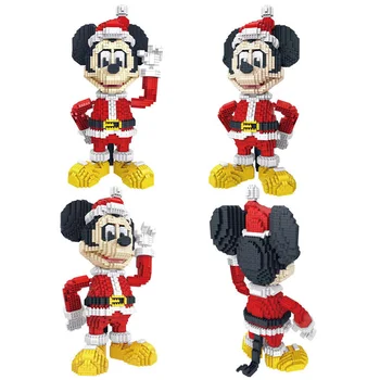 Disney parks skaitļi mikro dimanta bloki Disnejlenda karikatūra Ziemassvētku Kleita veidot ķieģeļu rotaļlietas Donald Duck Mickey mouse nanobrick 1