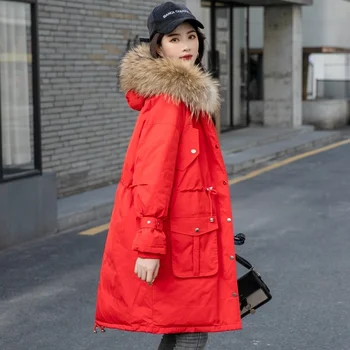 Ir 2021. jaunu uz leju mētelis sievietēm, ziemas parka kapuci sievietēm silta jaka modes zaudēt maize mētelis korejiešu vidū garuma mētelis, vējjaka pirkt \ Jakas & Mēteļi ~ www.xenydancestudio.lv 11