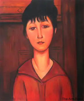 Vadītājs jauna Meitene, Amedeo Modigliani, Eļļas Glezna Abstraktu Portretu Sienas Mākslas Handpainted Mājas Apdare