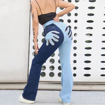 Chicever gadījuma džinsa bikses sievietēm augsta vidukļa daudzām kabatām izdilis pilna garuma izlīdzināšanu bikses sieviešu modes apģērbu 2021 pirkt \ Dibeni ~ www.xenydancestudio.lv 11