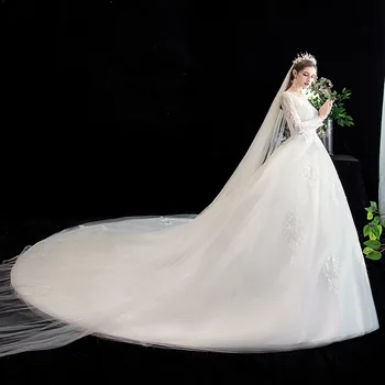 Lakshmigown luksusa mirdzēt garām piedurknēm kāzu kleitas 2021 drēbes de mariee mežģīnes appliques fāzēm, līgavas kleitas vestidos de novia pirkt \ Kāzas & Notikumi ~ www.xenydancestudio.lv 11