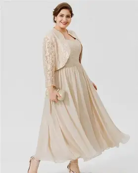Plus lieluma māte no līgavas kleitas apvalku pusi piedurknēm ceļa garums appliques īss līgavainis mātei kāzu kleitas pirkt \ Kāzu Kleita ~ www.xenydancestudio.lv 11