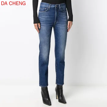 Vidū vidukļa džinsa džinsi, sieviešu stright kāju džinsi bikses izšuvumi drukāšanas bikses streetwear gadījuma bikses sievietēm pirkt \ Dibeni ~ www.xenydancestudio.lv 11