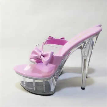 15cm modes sandales pelnrušķītes stikla tupele vasaras kurpes augstpapēžu kurpes jaunā modeļa augstpapēžu sandales 1