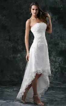 Bridesmaids kleitas ilūziju īso o-kakla-line mežģīnes, tilla izšuvumu pusgarās luksusa baltā sieviešu kāzu kleita e671 pirkt \ Kāzu Kleita ~ www.xenydancestudio.lv 11