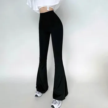 Rudens Modes Streetwear Izlīdzināšanu Bikses Sievietēm, Augsts Viduklis, Šauri Skriešanas Bell Grunts Stulpiņi Treniņbikses Indie Pantalones Mujer De 1