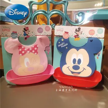 Disney Bērnu Bērnu kombinezoni ar Krūšdaļu Mickey Mouse Minnie Aisha Karikatūra Zīdaiņu Noņemamu Silikona Rīsu Kabatas 1