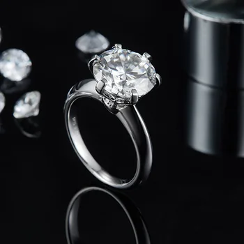 Tests pozitīvs 3ct 9mm d-e moissanite dimanta gredzenu s925 saderināšanās rotas sievietēm ceremonija laulību gredzens pirkt \ Smalkas Rotaslietas ~ www.xenydancestudio.lv 11