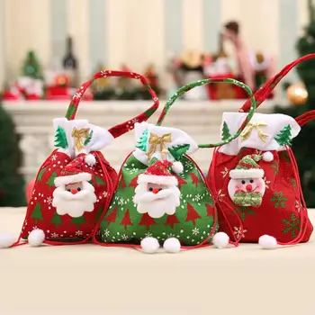 Santa Claus, Sniegavīrs Auduma Ziemassvētku Dāvanu Konfektes Ārstēt Somas Kabata Segtu Ziemassvētku Rotājums Mājās Ziemassvētki Grupa Krājumi 1