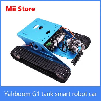 Yahboom G1 zilā profesionālās tvertne smart robotu auto trase ar alumīnija sakausējuma platformu veidotāju CILMES izglītība 1