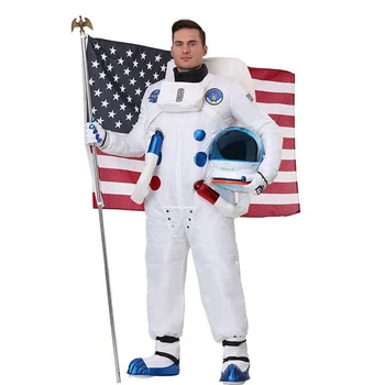Luksusa Astronauts Cosplay Tērpu Pieaugušajiem Vīriešiem Skafandrs Visuma Zvaigžņu Puse Drēbes Darbības Balsti 1