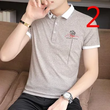 T-krekls vīriešu īsām piedurknēm t-krekls ir 2021. jaunu vasaras kleitu apaļu kakla korejiešu versiju tendenci jauniešu slim kokvilnas 1