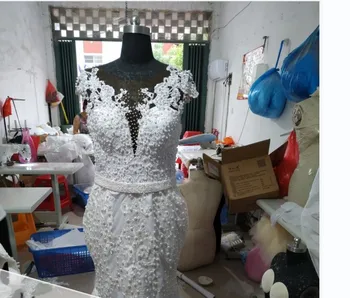 Jauno off pleca mermaid beach kāzu kleitas 2021 elsojošs piedurknēm spīdīgu kāzu kleitas satīna boho princese formālā puse kleita pirkt \ Kāzas & Notikumi ~ www.xenydancestudio.lv 11