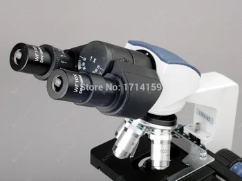 Mācību-AmScope Piegādes 40X-2000X LED Binokļi Digitālās Saliktā Mikroskopa w 3D Posmā un 10MP Kamera 1