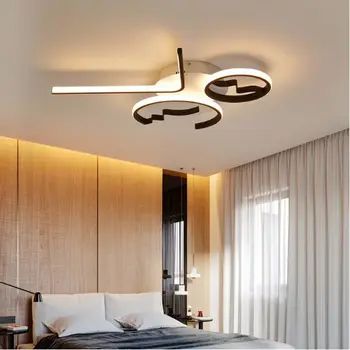 Guļamistaba lampas romantiska radošo led dzīvojamā istaba vienkāršu mūsdienu personības ģeometriskā mākslas restorāns griestu lampas