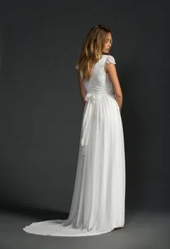 Eightree baltas kāzu kleitas strapless bez piedurknēm-line līgavas kleita 2022 satīna grīdas garuma kāzu vakara kleitas plus lieluma pirkt \ Kāzas & Notikumi ~ www.xenydancestudio.lv 11