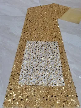 Vizuļi mežģīņu auduma līgavas kārtas zelta izšuvumi elegants āfrikas nigērijas jaunāko dizaina stilu augstas klases xzni4336 pirkt \ Apģērbu Šūšana & Audums ~ www.xenydancestudio.lv 11
