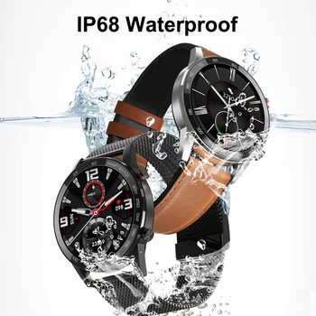 DT95 Bluetooth Zvanu Smart Skatīties Vīrieši Siltuma ātruma Monitors, 360*360 HD IPS Ekrānu IP68 Ūdensnecaurlaidīga Sporta Smartwatch Android, IOS