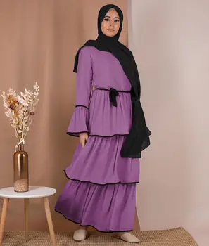 Luksusa musulmaņu maxi drēbes sievietēm arābu abaya tuvajos austrumos islāma jalabiya ar blet maxi drēbes kleita eleganta, gara kleita ramadāna kleita pirkt \ Tradicionālo & Kultūras Valkā ~ www.xenydancestudio.lv 11