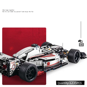 PELĒJUMA KARALIS 13117 Tech Building Block Sacīkšu Auto Būves Komplekts Rotaļlieta Puika Funkcijas Modeļa Auto, Rotaļu Ekskluzīvu Tehnoloģiju Grand Prix Racer F1 1