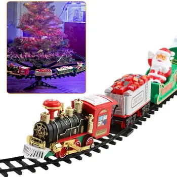 Ziemassvētku Rotaļlieta Vilciena Komplekts Ar Gaismas Un Skaņas Elektrisko Vilcienu Rotaļlietas Santa Express Piegādi Ziemassvētku Vilciena Rotaļlieta Dāvana Bērniem Smieklīgi 1