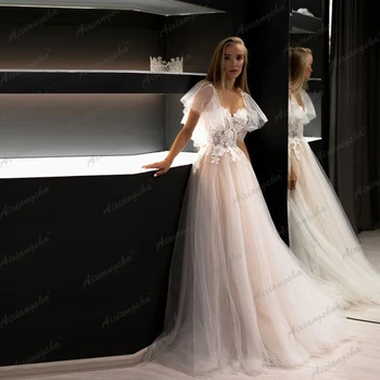 Augstas kvalitātes mermaid kāzu kleitu ilūziju garām piedurknēm ruffles svārki līgavas kleita rūpnīcas pasūtījuma reālu foto pirkt \ Kāzas & Notikumi ~ www.xenydancestudio.lv 11