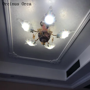 Eiropas luksusa Rozā Kristāla Lustra Princese Istabas Meitene, Guļamistaba, bērnu istaba lukturi franču silts LED keramikas griestu lampas
