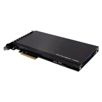 PCI-E 3.0 X8 PLX8724, lai 4XM.2 NVMe SSD Adapteris Stāvvadu Karti Miner BTC Ieguves Paplašināšanas Karti