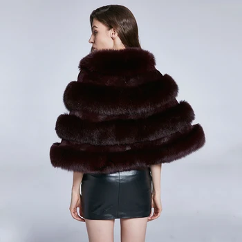 2022 cepure modes luksusa slim sieviešu mētelis nekustamā silver fox kažokādas jakas fox kažokādas trīs ceturtdaļu piedurknēm apģērbs pirkt \ Jakas & Mēteļi ~ www.xenydancestudio.lv 11