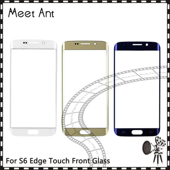 10Pcs Samsung Galaxy S6 malas SM-G925F G925 G9250/S6 Malas Plus S6 Edge+ G928 G928F Priekšējo Ārējo Stikla Lēcu skārienekrāna Panelis