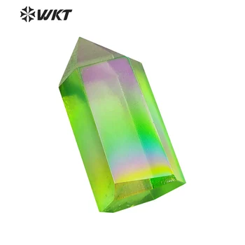 WT-G151 Multicolor aura kvarca akmens modes karstā pārdošanas sajauc krāsu garu kvarca akmens rotaslietu izgatavošana ar krāsu electroplated