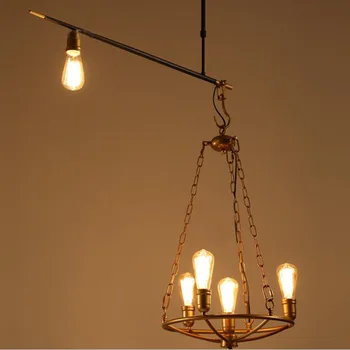 Mūsdienu led dzelzs deco chambre rūpniecības lampas hanglamp kulons lampas piekariņu gaismas komerciālais apgaismojums ēdamistaba dzīvojamā istaba 1