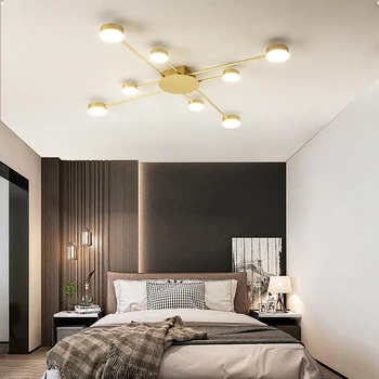 Mūsdienu zelta LED dzīvojamā istaba guļamistaba griestu lampa hotel villa dzīvoklis restorāna apgaismojuma vairumtirdzniecība 1