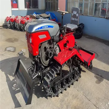 SYNBON Lauksaimniecības Mašīnu, Iekārtu 25hp Dīzelis Desanta Kāpurķēžu Traktors Ar Rotācijas augsnes apstrādes Mašīna