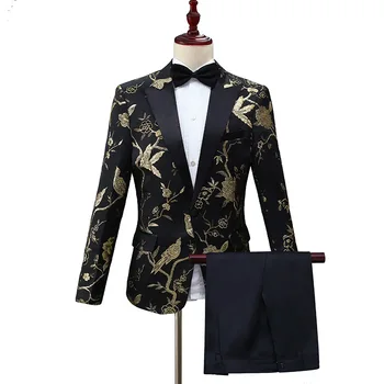 Roayl zilo vīriešu uzvalki, kāzu man bleizeri līgavainis uzvalku balli kostīms mariage homme pelēks terno masculino 2piece mētelis bikses pirkt \ Tērpi & Bleizeri ~ www.xenydancestudio.lv 11