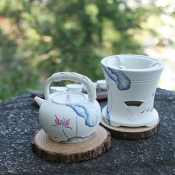 Keramikas Roku Apgleznotas Tējas Uguns Krāsnis Tējkannas Siltāks Kungfu Tējas Komplekts Roku darbs Tējas Uguns Krāsnis Tējas Ceremonija Semaver Teaware DG50FL 1