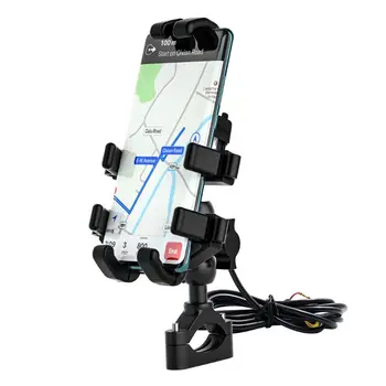 Motociklu Astoņkāji Mobilā Tālruņa Turētājs Alumīnija Sakausējuma Navigācijas Turētājs Mobilais GPS Mount Triecienizturīgs Statīva Skava Mount 1