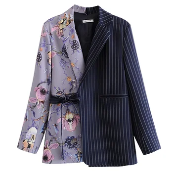 Apģērbs gada rudenī 2019 Hong Kong aromāts raksturs Yin un Yang krāsu drukas dāmas uzvalks ar vesti 1