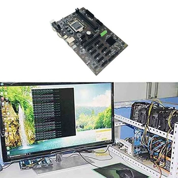 B250 BTC Ieguves Mātesplati PCIe X1 PCI-E X16 LGA 1151 ar DDR4 8GB 2666MHZ RAM +Dzesēšanas Ventilators+SATA Kabelis Miner 1