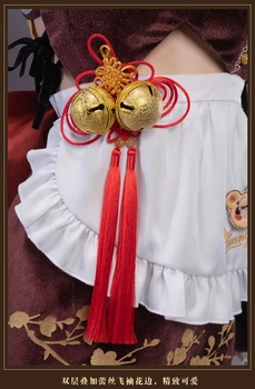 COSLEE Genshin Ietekmes Xiangling Spēle Uzvalks Meitene Kleita Lomu Spēlē Vienādu Cosplay Tērpu Halloween Puse Apģērbs Sievietēm Jaunu