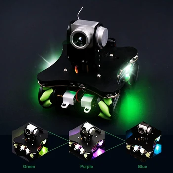 Smart Robotu Komplektu UNO R3 ar FPV Kameru, Kodēšana, Mecanum Riteņu DIY Izkliedētā Rotaļlietas Video WiFi Robots Auto 1
