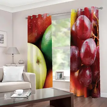 Pasūtījuma augļu aizkari 3D Logu Aizkari Dzīvojamā Istaba Guļamistaba 3d stereoskopiskās aizkari 1