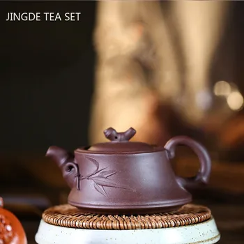 Neapstrādātu rūdu violeta smilšu tējkanna visu rokasgrāmata japānas dārgumu pudeli rokas pavērās tējkannas vāciņu trauks kung fu tējas komplekts tējas komplekts pirkt \ Teaware ~ www.xenydancestudio.lv 11